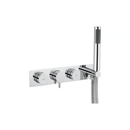Crosswater Dial Kai Lever Thermostatic Shower Valve with 2 Way Diverter & Handset Chrome