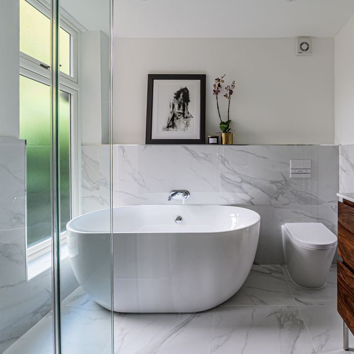 BC Designs Dinkee 1500 x 780mm Free Standing Bath Double Ended White Gloss