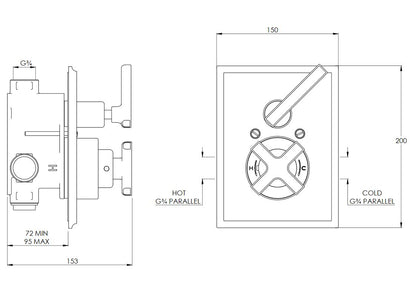 Lefroy Brooks Fifth Concealed Thermostatic Valve DP8706CP Chrome