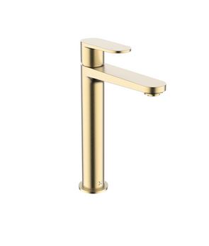 Crosswater Drift Tall Basin Mono With Clicker Waste - Brushed Brass