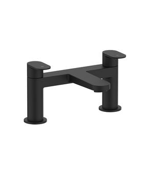 Drift Matt Black Deck Mounted Bath Filler w/ 2 Tap Holes