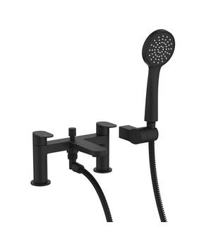 Drift Deck Mounted Bath Shower Mixer Matt Black w/ 2TH