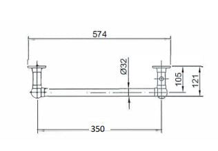 Heritage Portland Heated Towel Rail Vintage Gold