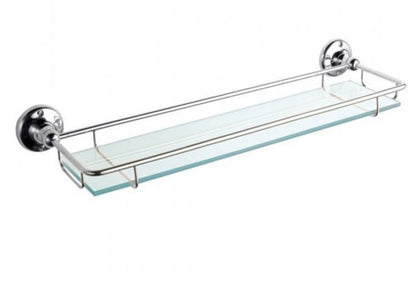 Victrion Wall Mounted Gallery Shelf in Chrome Finish