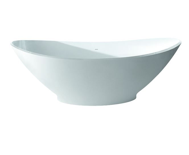 BC Designs Kurv 1890 x 900mm Composite Free Standing Bath Double Ended Silk Matt White