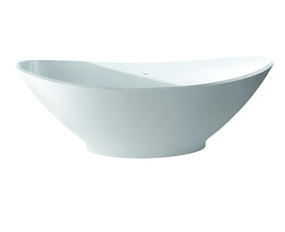 BC Designs Kurv 1890 x 900mm Composite Free Standing Bath Double Ended Silk Matt White