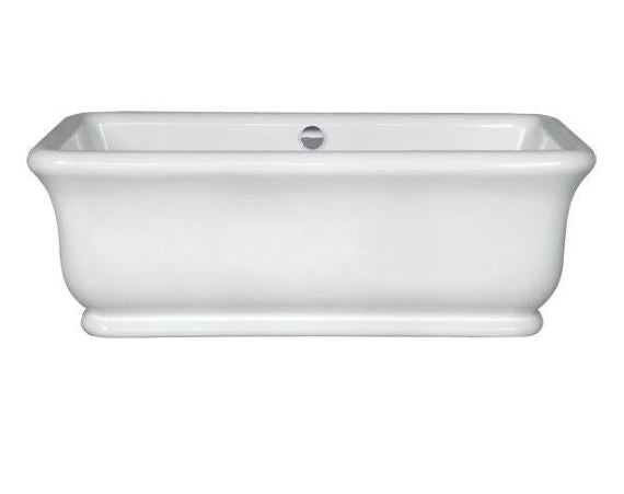 BC Designs Senator 1804 x 850mm Solid Surface Free Standing Bath Double Ended Polished White