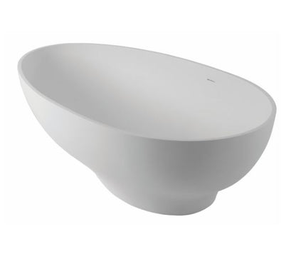 BC Designs Gio 1645 x 935mm Composite Free Standing Bath Double Ended Polished White