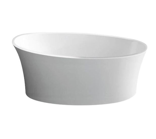 BC Designs Delicata 1520 x 715mm Composite Free Standing Slipper Bath Polished White