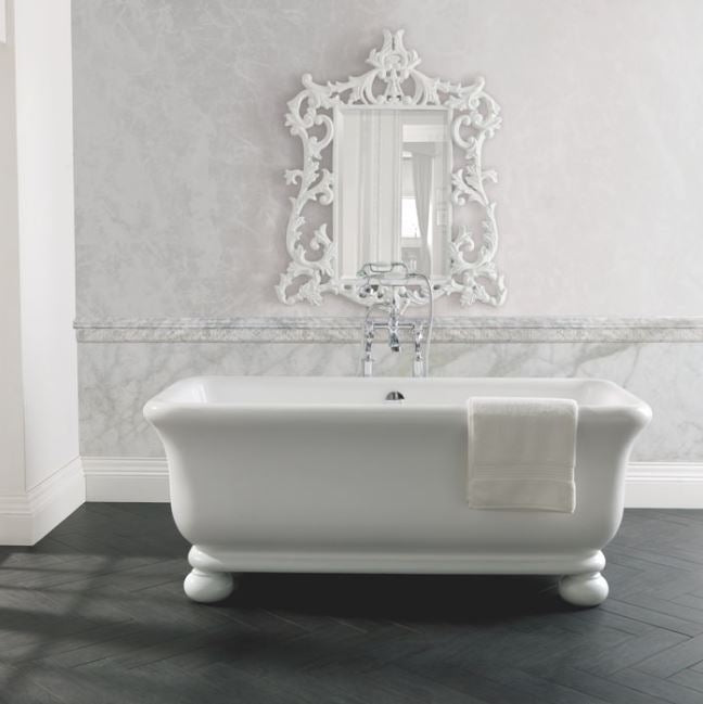 BC Designs Senator Set Of 4 White Bun Feet For Senator Free Standing Bath