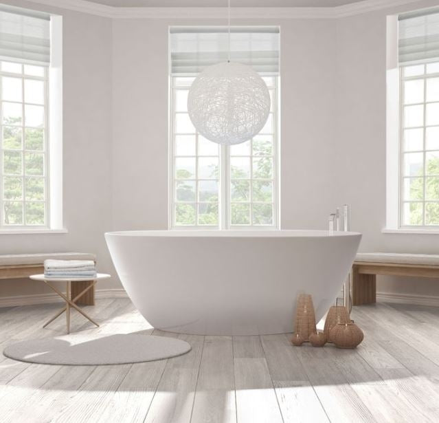 BC Designs Esseta 1510 x 760mm Composite Free Standing Bath Double Ended White Silk Matt