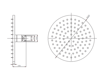 Crosswater MPRO 200mm Shower Head Bronze