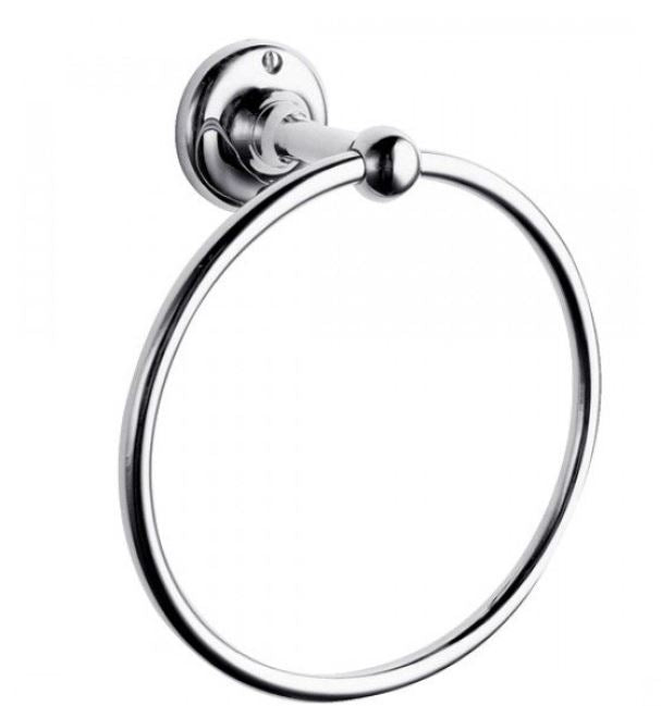 Victrion 165 x 84 x 165mm Wall Mounted Towel Ring in Chrome