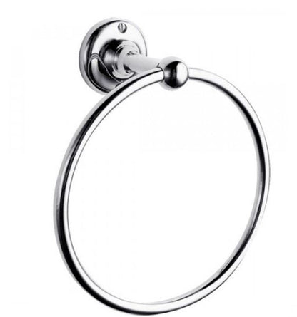 Victrion 165 x 84 x 165mm Wall Mounted Towel Ring in Chrome