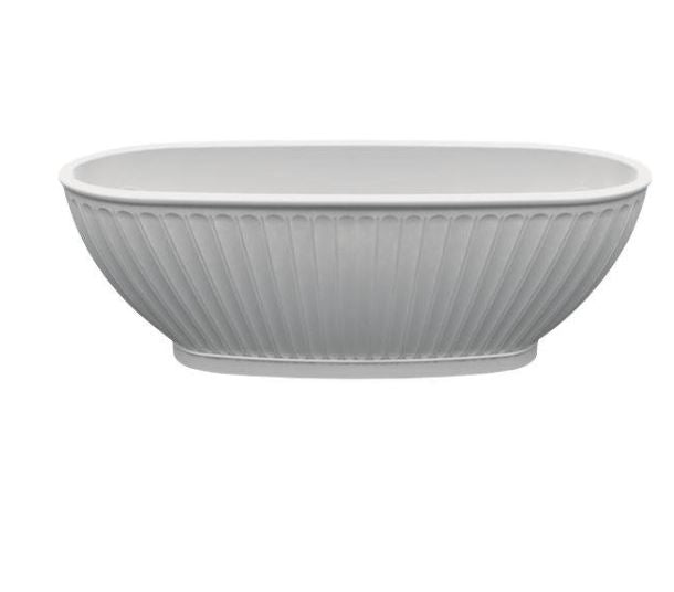 BC Designs Casini 1680 x 750mm Composite Free Standing Bath Double Ended Polished White