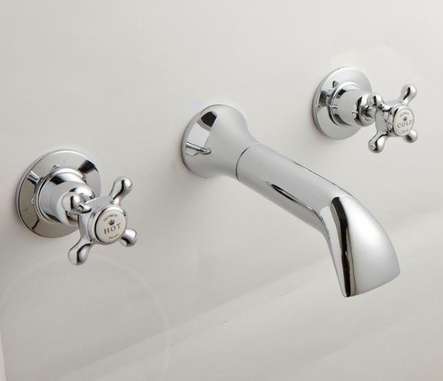 BC Designs Victrion 3-Hole Wall Bath Filler w/ Spout