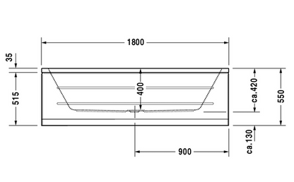 Duravit D-Code 1800 x 800mm Double Ended Acrylic Bath White