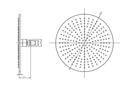 Crosswater MPRO 300mm Shower Head Matt Black