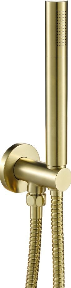 Round Water Outlet Hose & Handshower Att Brushed Brass
