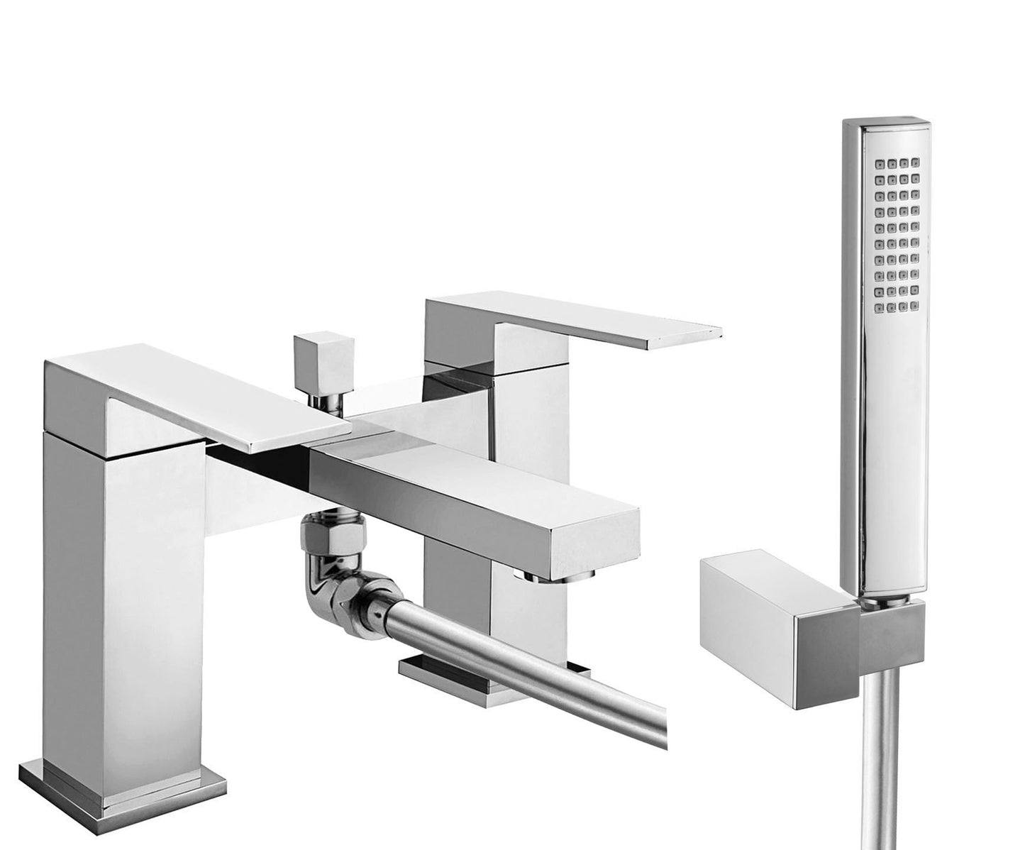 E Series Chrome Bath Shower Mixer w/ Hose & Handset