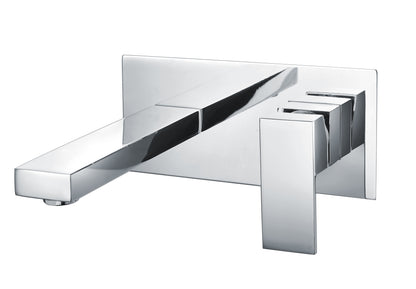 Modern Faucet Design- Square Chrome Wall Mounted Basin Mixer