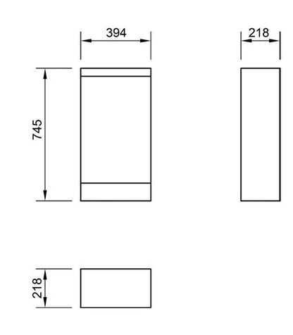 Essentials Echo 400x220mm Single Door Floor Standing Unit