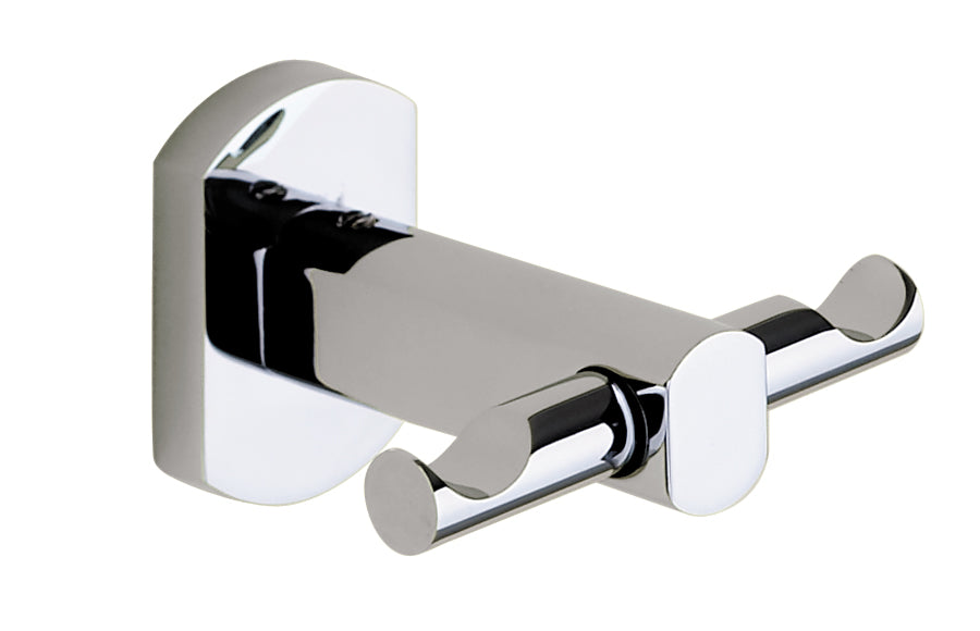 Bathroom Origins Edera Chrome Double Robe Hook