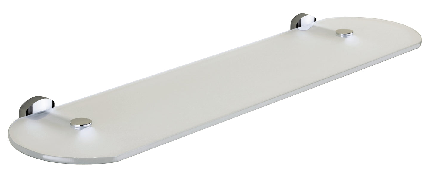 Bathroom Origins Edera Chrome Glass Shelf 530mm