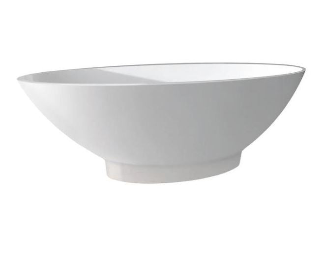BC Designs Tasse 1770 x 880mm Composite Free Standing Bath Double Ended Polished White