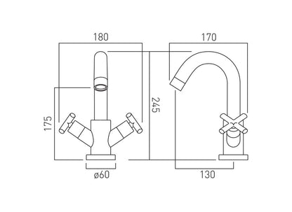 VADO Elements Mono Basin Mixer