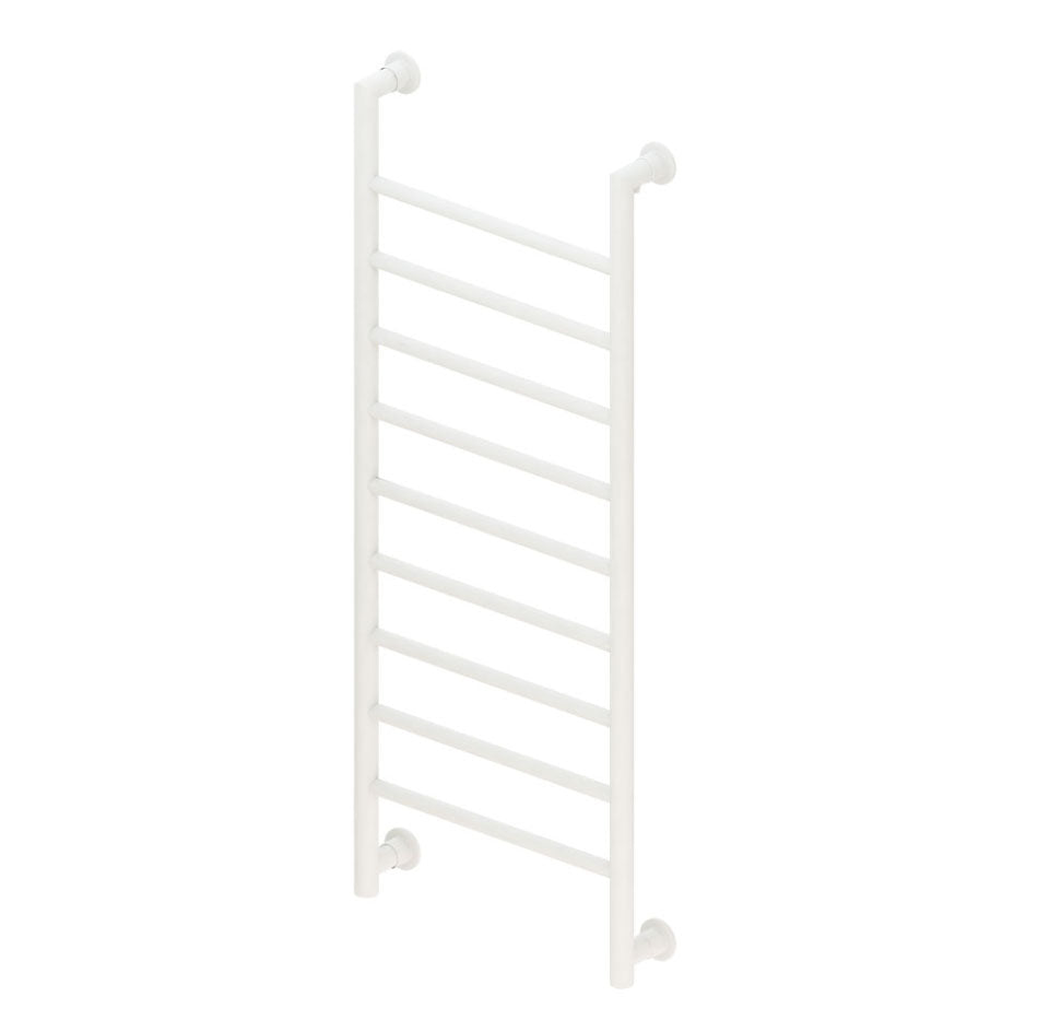 Eastbrook Eshton 1200 x 500mm Round Heated Towel Rail Matt White