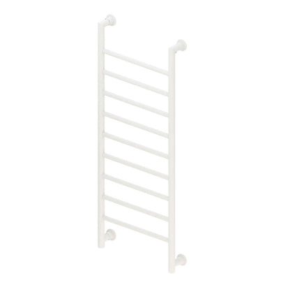 Eastbrook Eshton 1200 x 600mm Round Heated Towel Rail Matt White