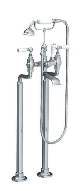 Lefroy Brooks Classic Bath Shower Mixer w/ Levers & Legs