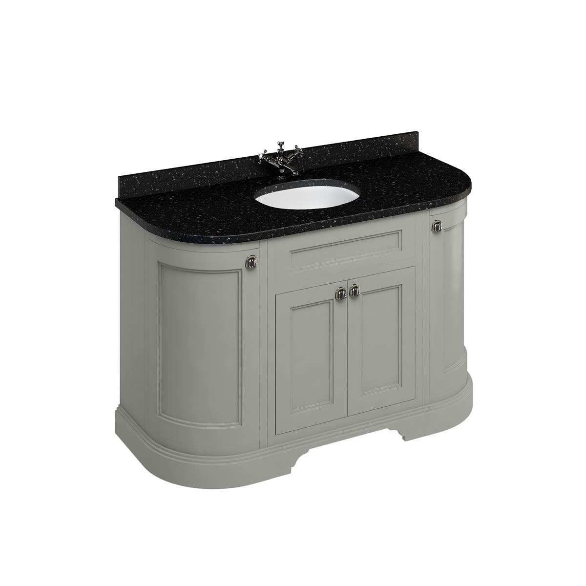 Burlington Freestanding 134 Vanity Unit w/ Doors & Basin