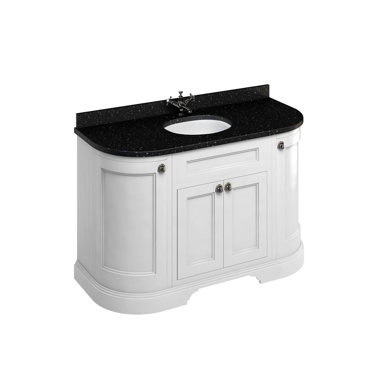 Burlington Freestanding 134 Vanity Unit w/ Doors & Basin