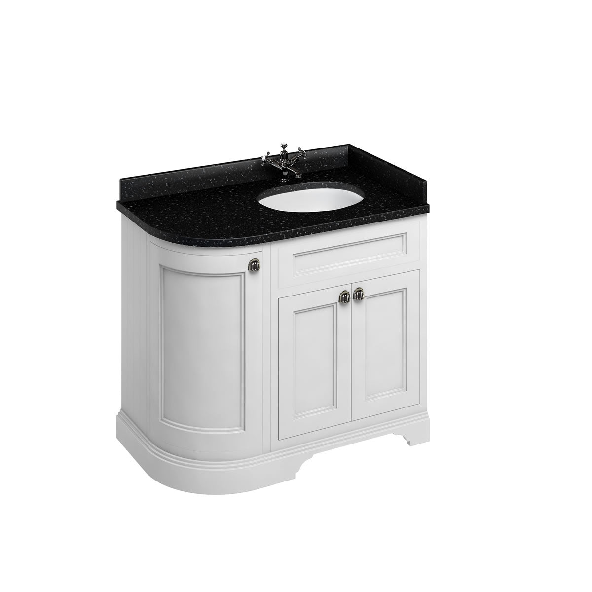 Burlington Freestanding 100 Vanity Unit RH w/ White Basin