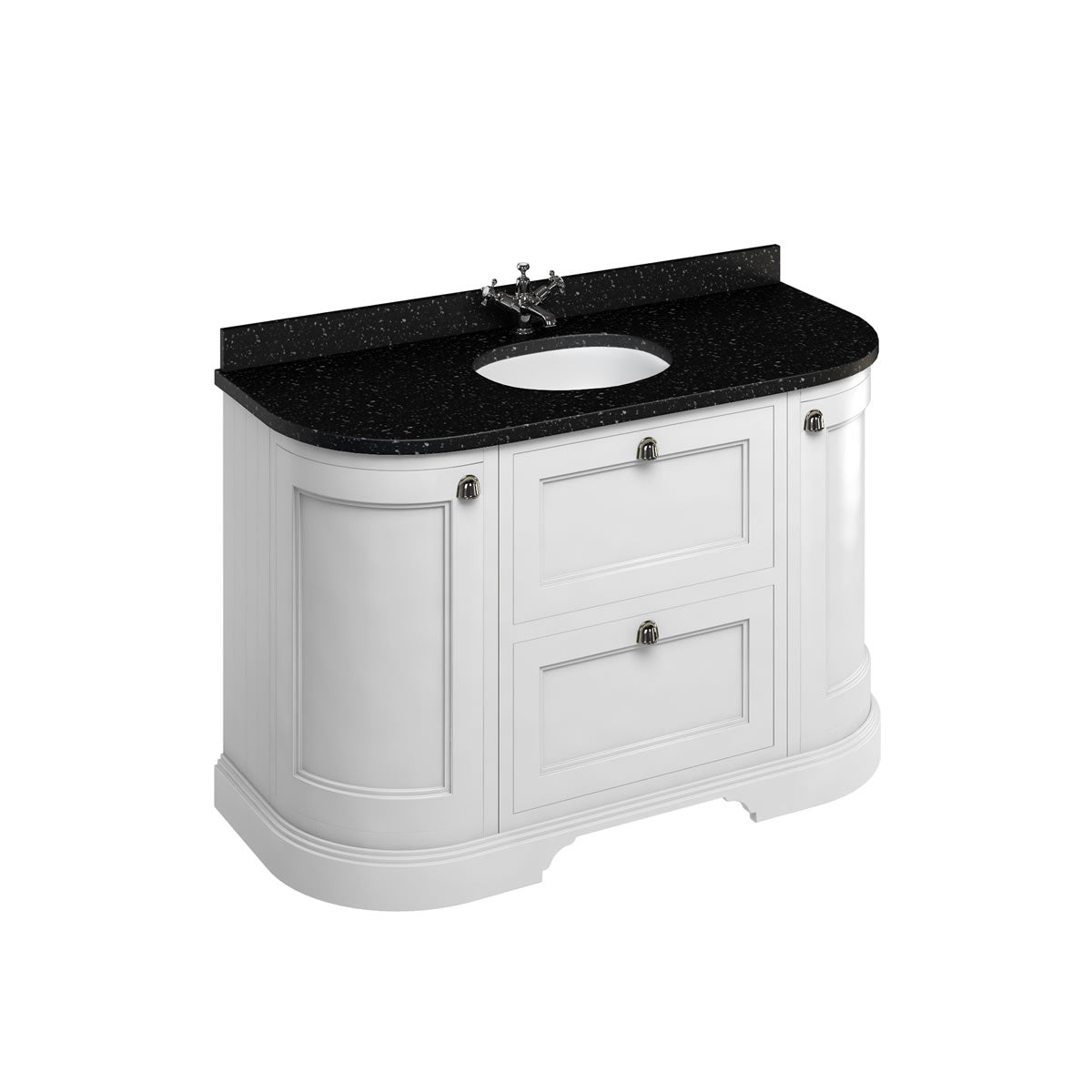 Burlington Freestanding 134 Vanity Unit w/ Drawers & Basin