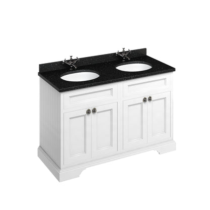 Burlington Freestanding 130 Vanity Unit w/ Doors & Basins
