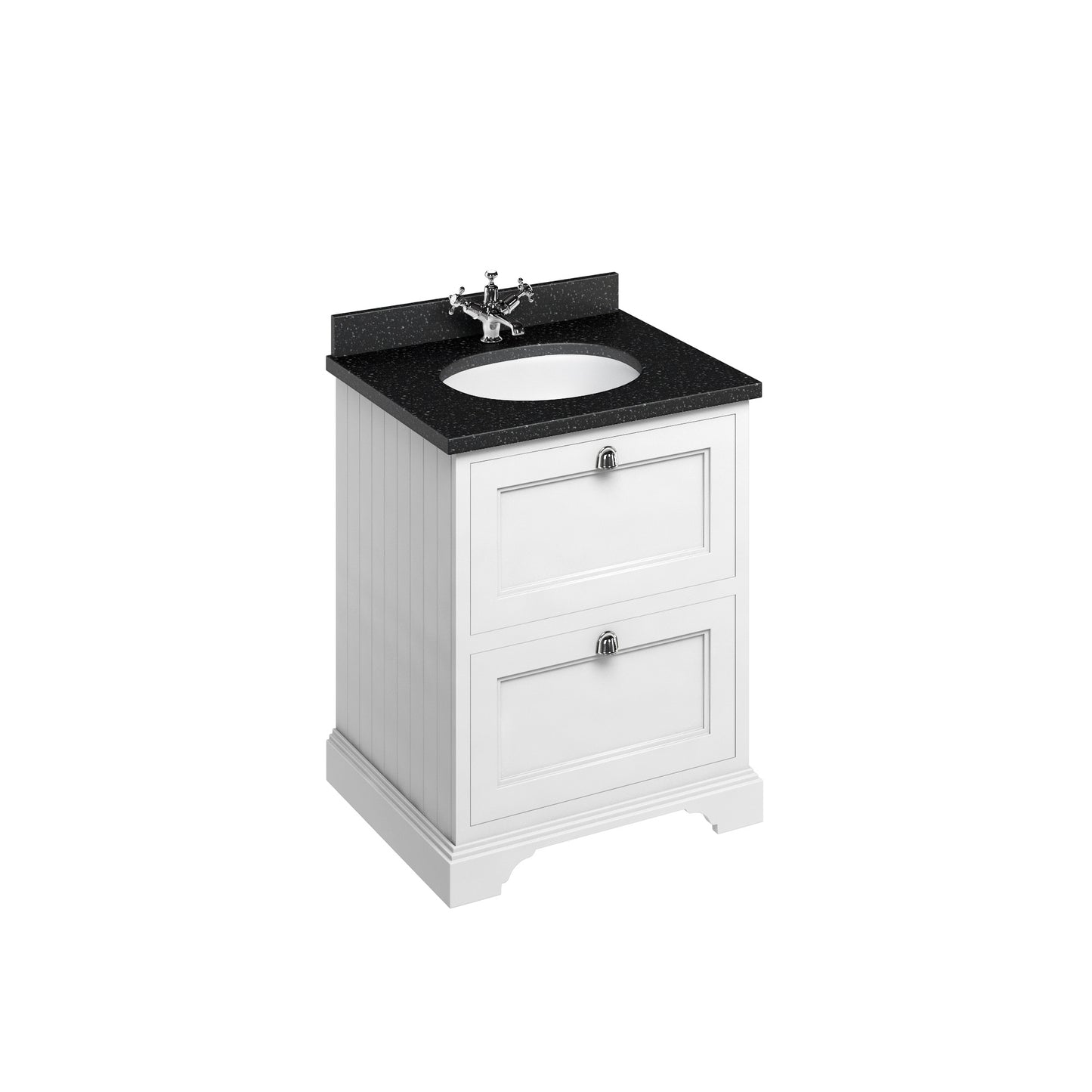 Burlington Freestanding 65 Vanity- 2 Drawers, Black