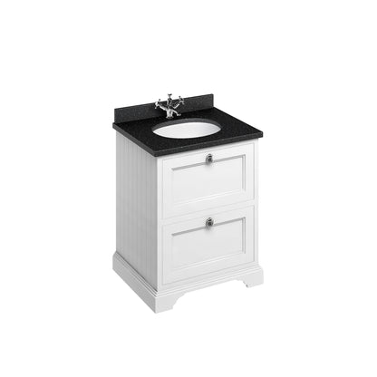 Burlington Freestanding 65 Vanity- 2 Drawers, Black