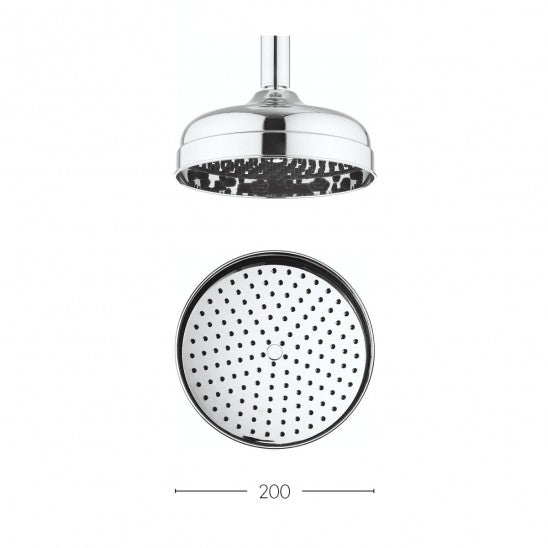 Crosswater Belgravia 200mm Easy Clean showerhead - Chrome