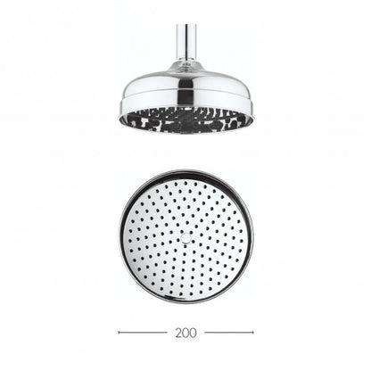 Crosswater Belgravia 200mm Easy Clean showerhead - Chrome