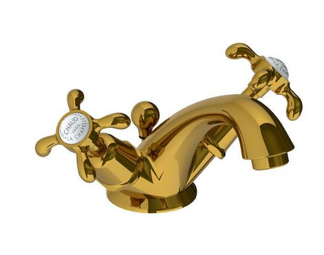 Lefroy Brooks La Chapelle Mono Bidet Mixer With Pop-Up Waste - Antique Gold
