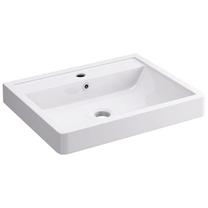 Pura Flite Floor Vanity Unit 600mm Single Drawer Including Basin