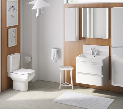 Pura Flite Vanity Unit 600mm Double Drawer Including Basin