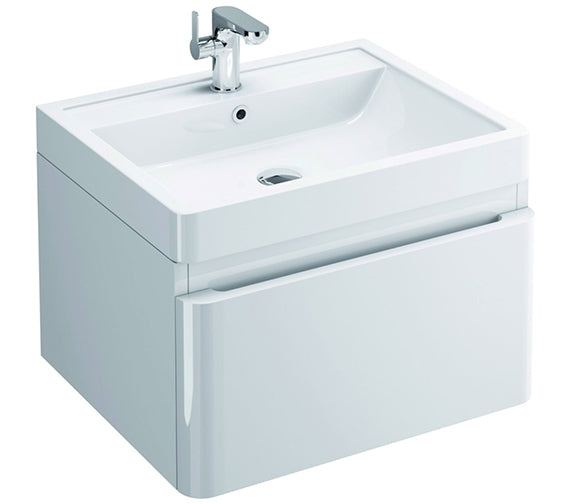 Pura Flite Vanity Unit 600mm Single Drawer Including Basin