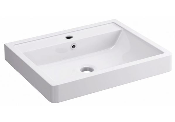 Essentials Flite 600x480mm Basin With One Tap Hole