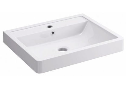 Essentials Flite 600x480mm Basin With One Tap Hole