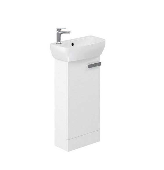 MyHome White Basin Unit Floor Standing w/ 1 Tap Hole