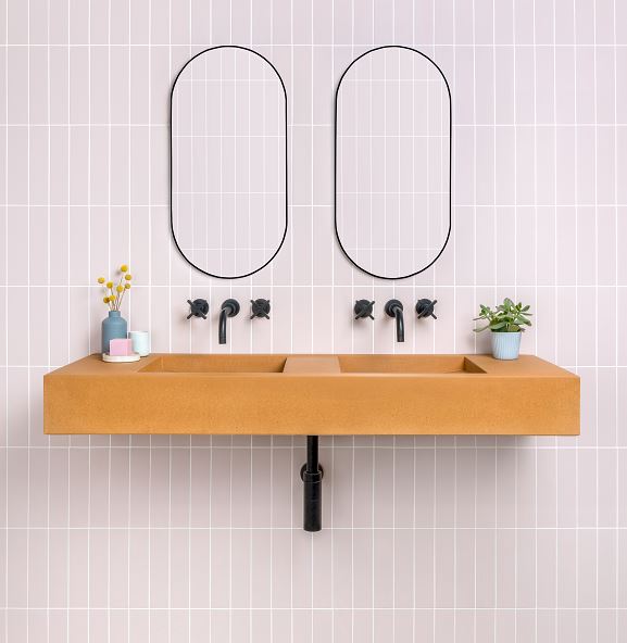 Kast Flor Double Basin 1340mm x 420mm (choose colour)